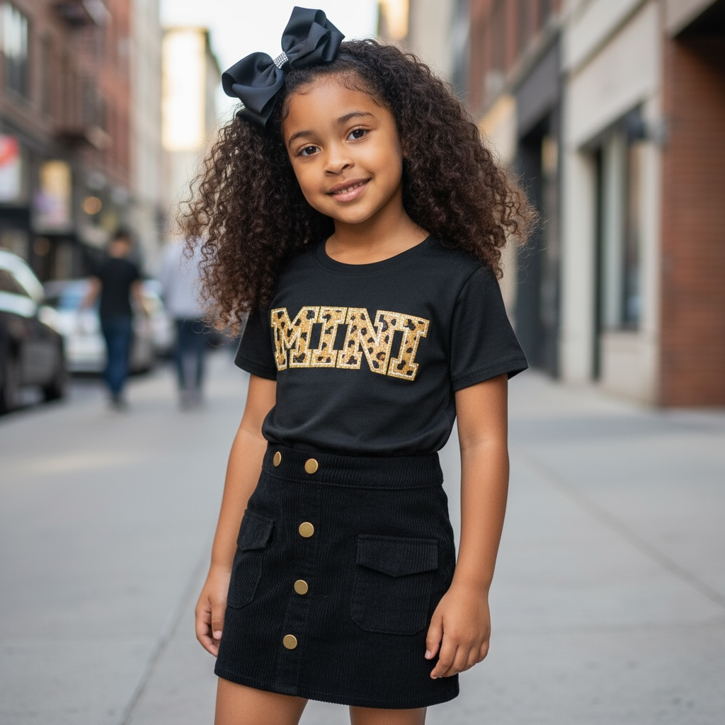 Mini & Corduroy Skirt Set W/Pockets