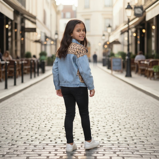 Leopard Denim Jacket