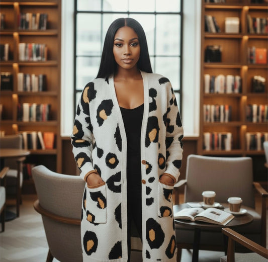 Mom Leopard Cardigan