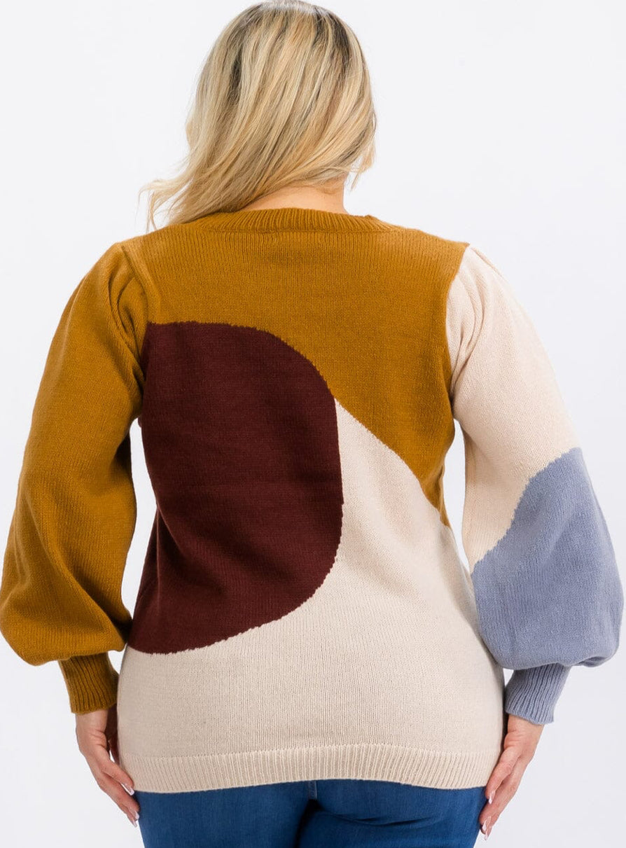 Colorblock Pullover Sweater