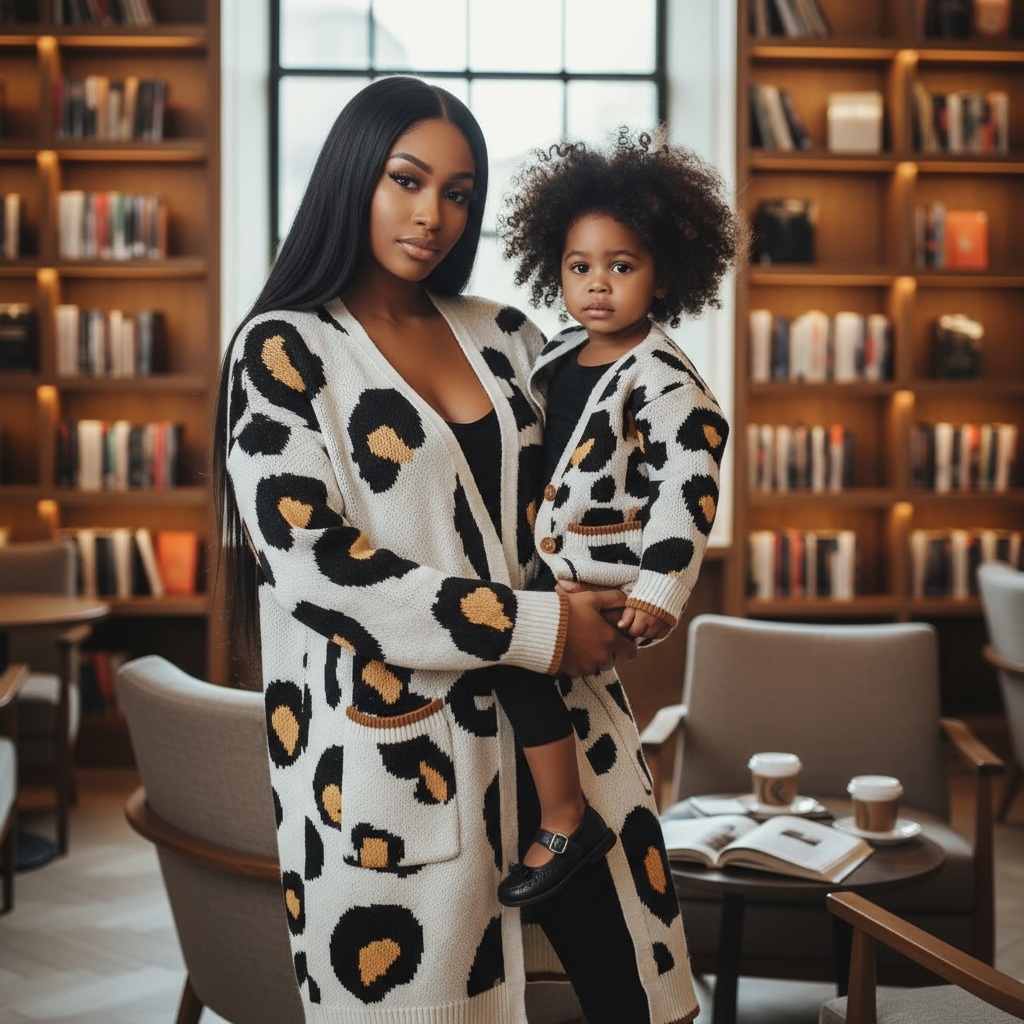 Mom Leopard Cardigan